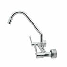 Torneira Misturador Cozinha 1/4 Volta Metal Cromada Parede