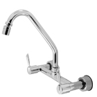 Torneira Misturador Cozinha 1/4 Volta Metal Cromada Parede