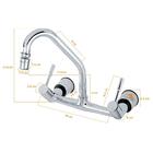 Torneira Misturador Cozinha Bica Móvel Metal Parede - Bari 12