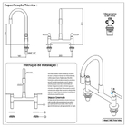 Torneira Misturador Cozinha Color Preto Fosco Mesa Flexível 1