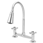 Torneira Misturador Cozinha Duplo Jato Cone De Mesa Gourmet