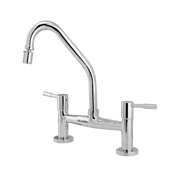 Torneira Misturador Cozinha Mesa Bica Móvel Em Metal - Bari 1