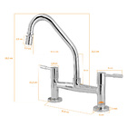 Torneira Misturador Cozinha Mesa Bica Móvel Em Metal - Bari 1