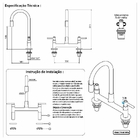 Torneira Misturador Cozinha Mesa Branco E Dourado Tubo Flexív