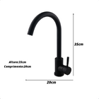 torneira misturador cozinha monocomando pia gourmet preto fos