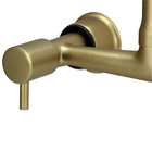 Torneira Misturador Cozinha Parede Gourmet Branco E Dourado