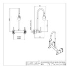 Torneira Misturador Cozinha Parede Gourmet Flexível Luxo 1/4