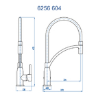 Torneira Misturador De Mesa Para Cozinha Monocomando Bica Alt