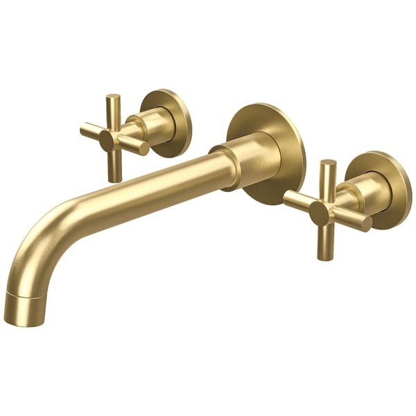 Torneira Misturador De Parede Para Banheiro Inox (alva Ouro F