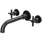 Torneira Misturador De Parede Para Banheiro Inox (alva Preta