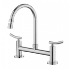 Torneira Misturador Duplo Comando Cozinha Bica Alta Kromma 38