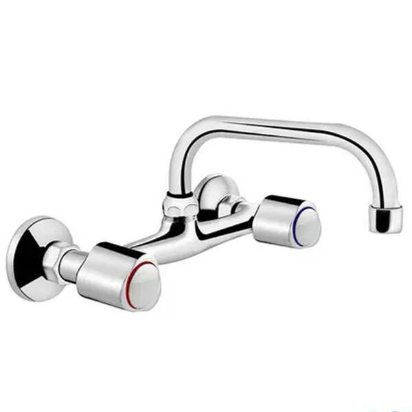 Torneira Misturador Duplo Comando De Parede Para Cozinha Com