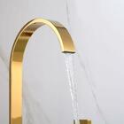 Torneira Misturador Duplo Comando Quadrada Dourado Gold Luxo