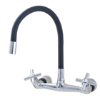 Torneira Misturador Gourmet Cozinha Parede C-64 Preto 1/4v.