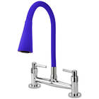 Torneira Misturador Gourmet Flexível Cone Azul Mesa C51