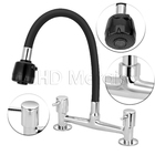 Torneira Misturador Gourmet Flexível Preto Cozinha Mesa 1/4v