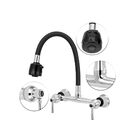 Torneira Misturador Gourmet Flexível Preto Cozinha Parede