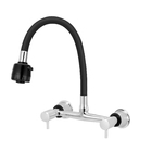 Torneira Misturador Gourmet Flexível Preto Cozinha Parede