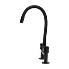 Torneira Misturador Gourmet Flexível Preto Mesa Cozinha C42