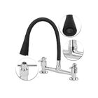 Torneira Misturador Gourmet Preto Flexível Cone Cozinha Mesa