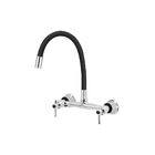 Torneira Misturador Gourmet Preto Flexível Cozinha Parede