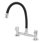 Torneira Misturador Gourmet Preto Flexível Cozinha Pia Mesa