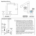 Torneira Misturador Lavatório Industrial Rustico Ouro Velho