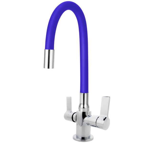 Torneira Misturador Monobloco Tubo Color Azul Mesa