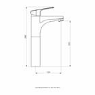 Torneira Misturador Monocomando Alto - Dourado Fosco - Color