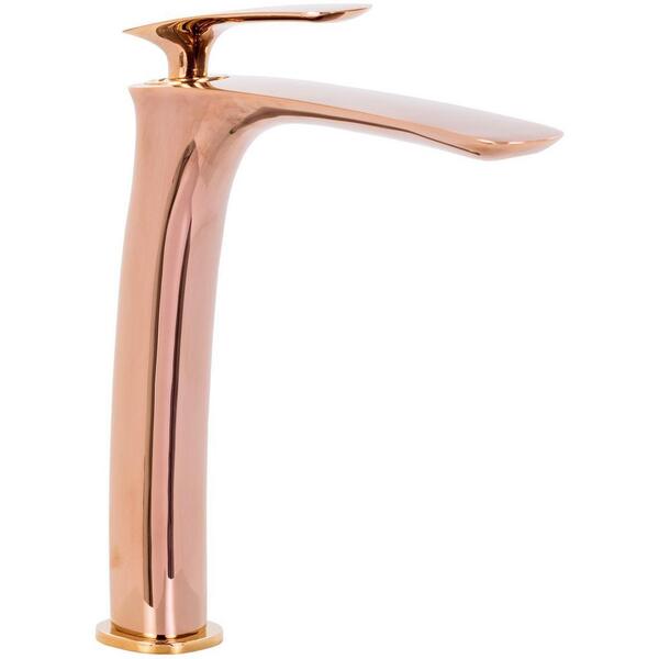 Torneira Misturador Monocomando Bica Alta Rose Gold Mv17bareg