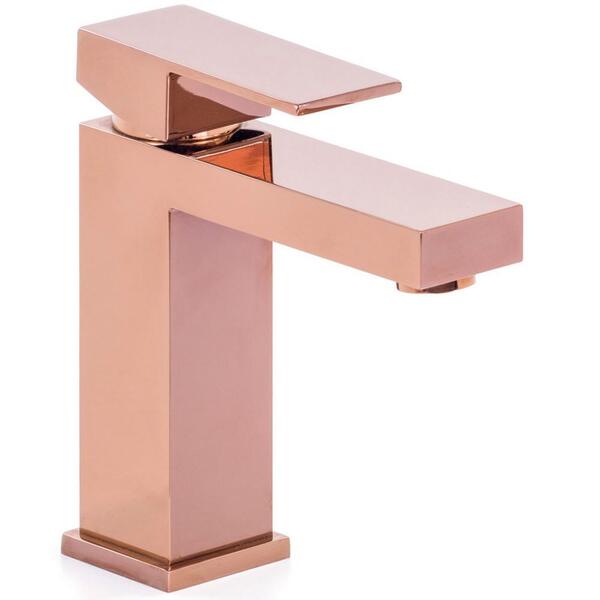 Torneira Misturador Monocomando Bica Baixa Rose Gold Mv03rg