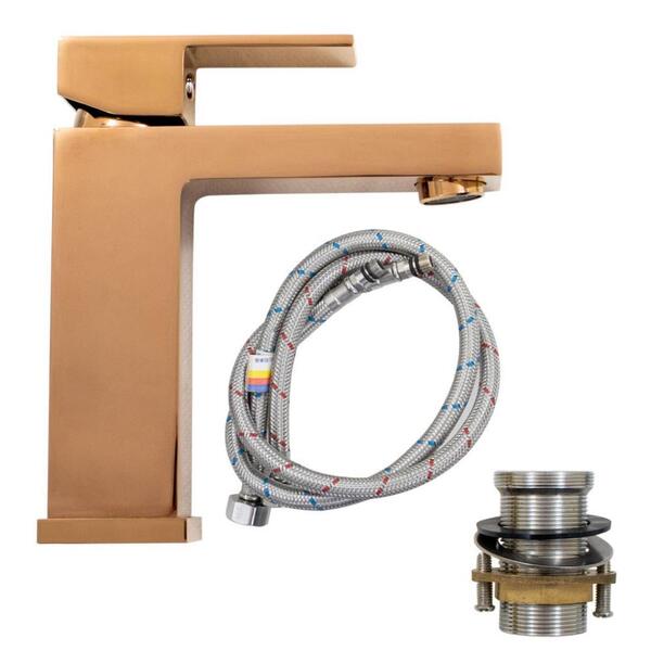Torneira Misturador Monocomando Bica Baixa Rose Gold Mv03rg