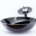 Torneira Misturador Monocomando Cascata Redonda Alta Preto