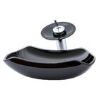 Torneira Misturador Monocomando Cascata Redonda Alta Preto