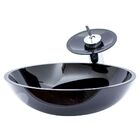 Torneira Misturador Monocomando Cascata Redonda Alta Preto