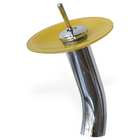 Torneira Misturador Monocomando Cascata Redonda Amarela Banca