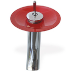 Torneira Misturador Monocomando Cascata Redonda Vermelha Banc