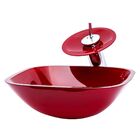 Torneira Misturador Monocomando Cascata Redonda Vermelho