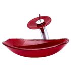 Torneira Misturador Monocomando Cascata Redonda Vermelho