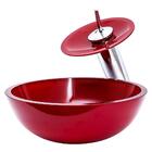 Torneira Misturador Monocomando Cascata Redonda Vermelho