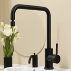 Torneira Misturador Monocomando Cozinha Em Aço Inox Preta