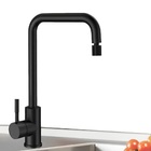 Torneira Misturador Monocomando Cozinha Em Aço Inox Preta