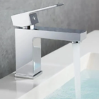 Torneira Misturador Monocomando Cromado Quadrado P/ Banheiro