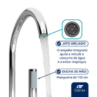 Torneira Misturador Monocomando De Piso Para Banheira Tab0028