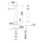 Torneira Misturador Monocomando Gowff Cromado Mod. Quadrado A