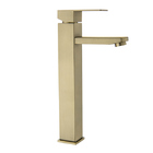 Torneira Misturador Monocomando Gowff Dourado Fosco Mod. Quad