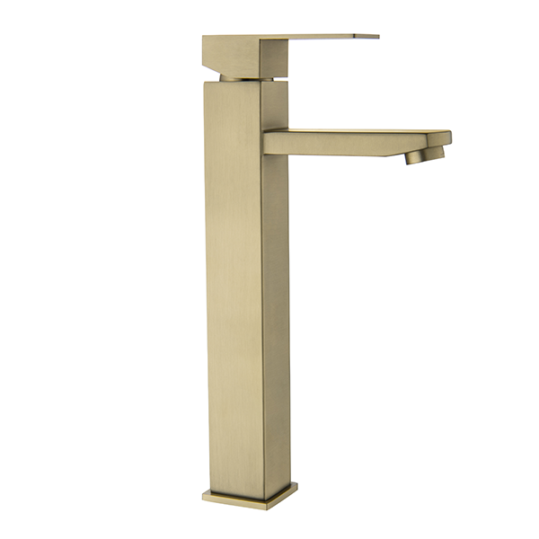 Torneira Misturador Monocomando Gowff Dourado Fosco Mod. Quad