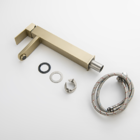 Torneira Misturador Monocomando Gowff Dourado Fosco Mod. Quad