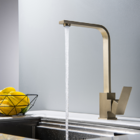 Torneira Misturador Monocomando Gowff Dourado Fosco Modelo Qu