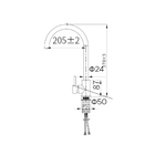 Torneira Misturador Monocomando Higold 980106 De Bancada Inox